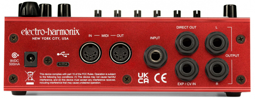 Panel trasero del EHX POG3