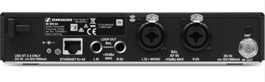 Conexión estéreo de un IEM Sennheiser