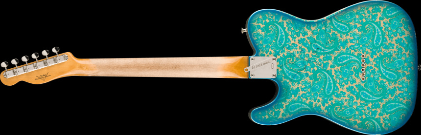 Trasera de la  Fender Limited Lost Paisley Telecas