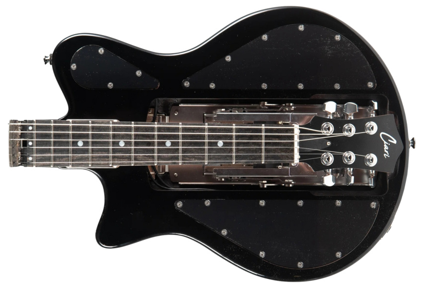 Trasera de una guitarra Ciari plegable