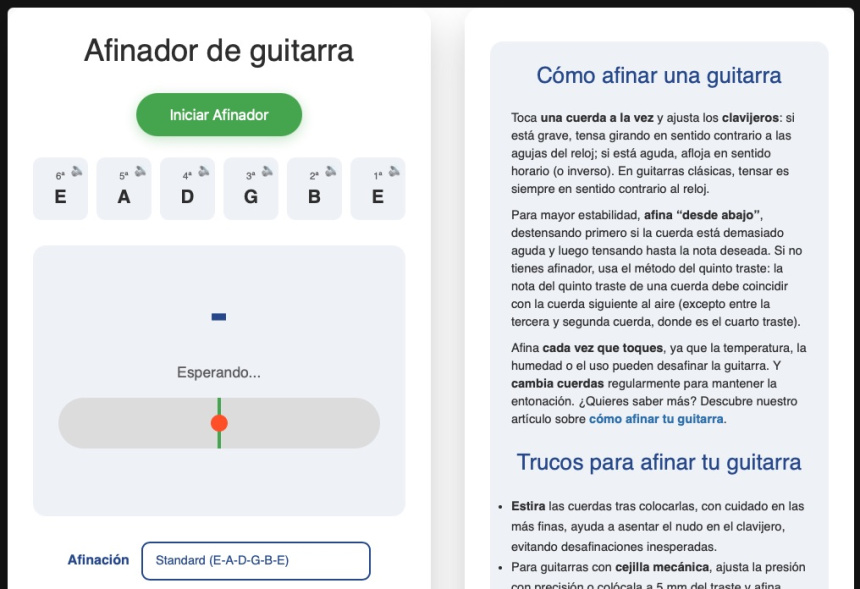 Afinador de guitarra