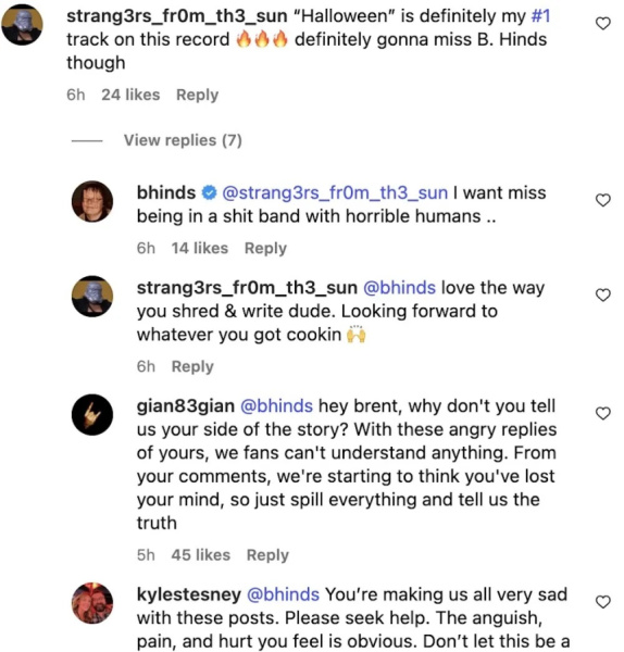 Comentario Brent Hinds