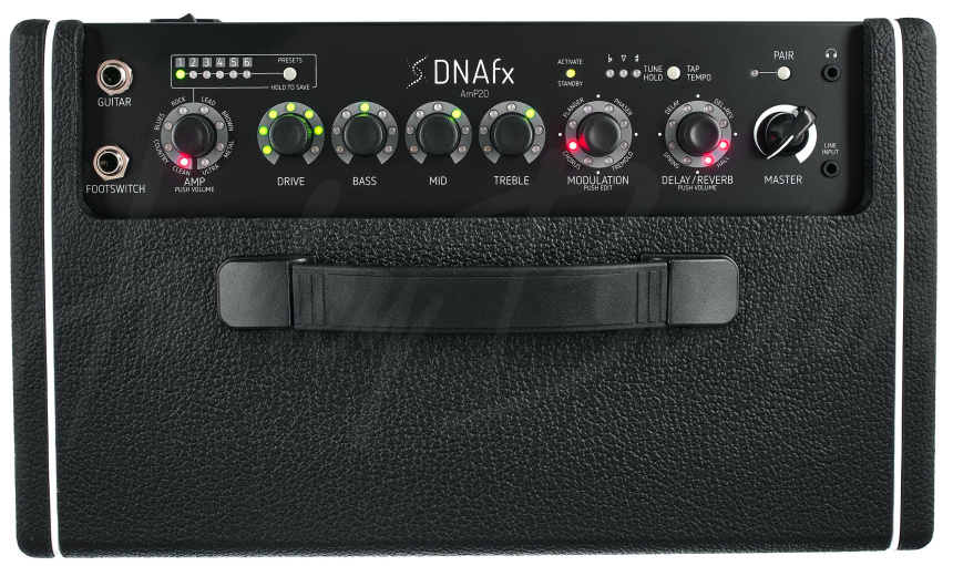 Panel de control del Harley Benton DNAFX AmP20