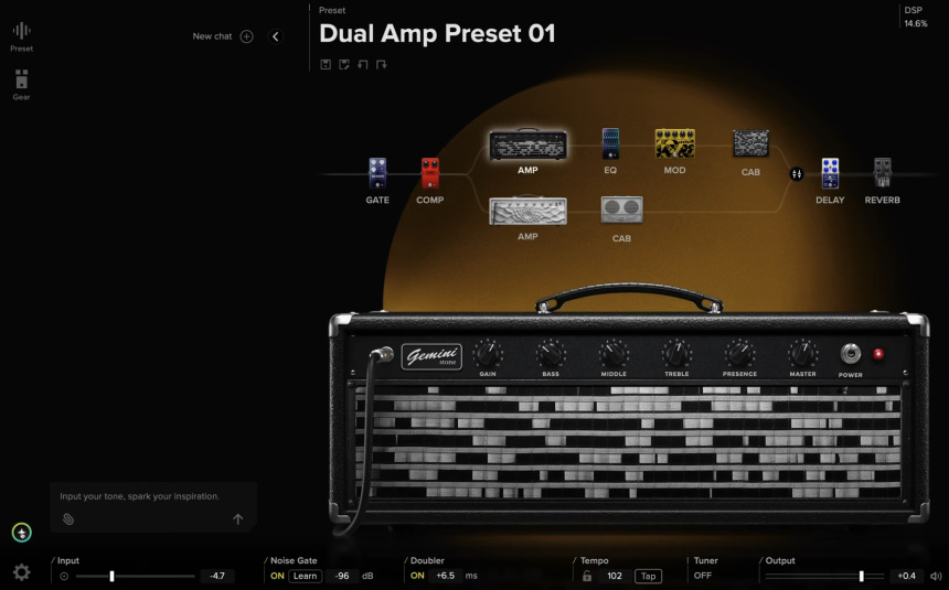 Ruta de señal en Positive Grid Bias X