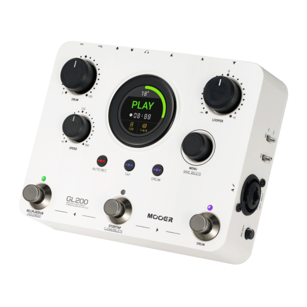 Vista lateral del Mooer GL200 Groove Loop