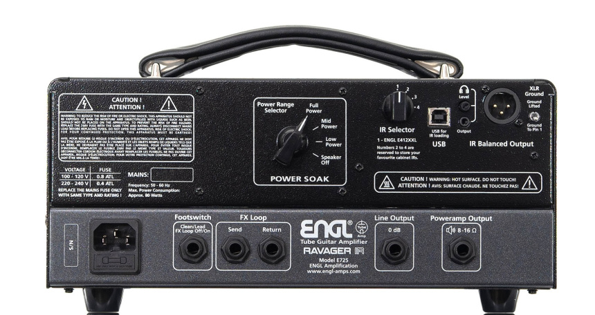 Panel trasero del ENGL E725 Ravager IR