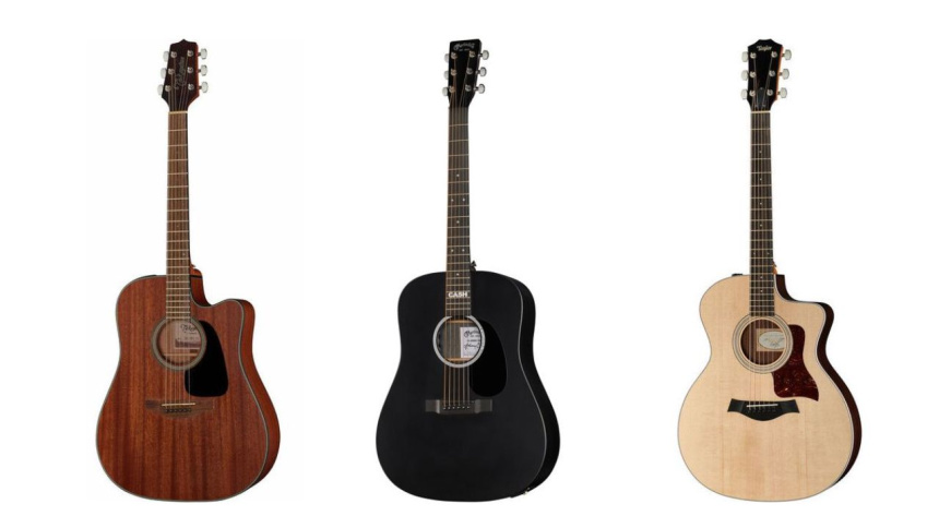 Takamine, Martin y Taylor