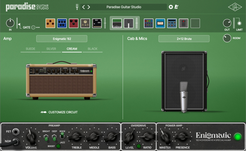 Universal Audio Paradise Guitar Studio con Enigmatic '82