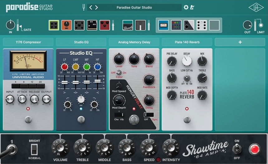 Efectos de Universal Audio Paradise Guitar Studio