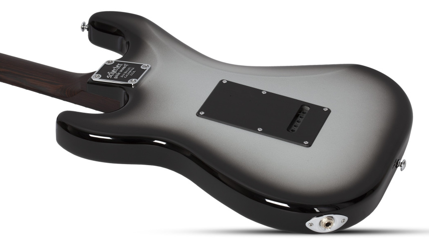 Trasera de la Schec­ter Nick Johnston Traditional HH en Atomic Mercury