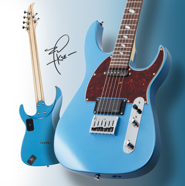 Trasera y delantera de la Caparison Dellinger-JSM-V2-LTD Vintage Blue