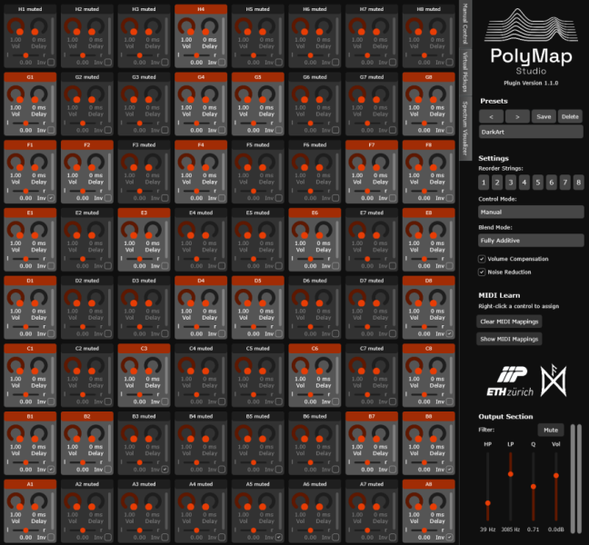 Control en DAW de las 64 señales de PolyMap