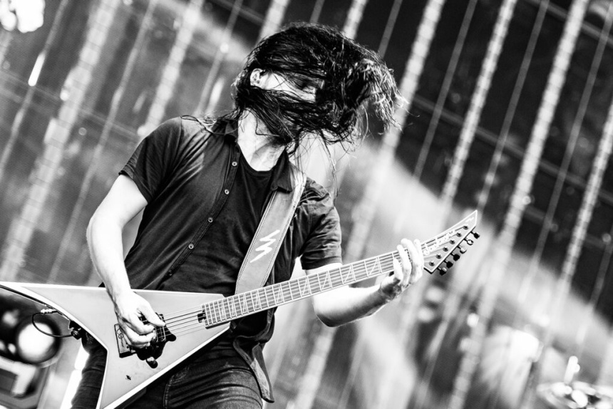 Christian Andreu con su Jackson Rhoads RR24 EVTN