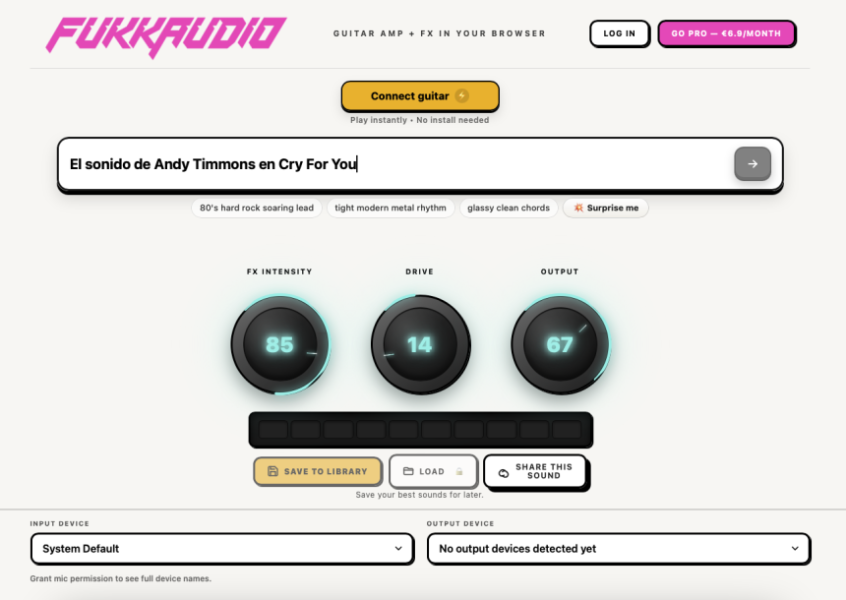 Fukkaudio en el navegador