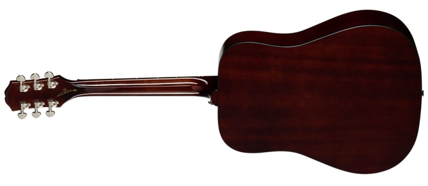 Trasera de la Epiphone Eric Church Hummingbird Dark, Cobra Burst