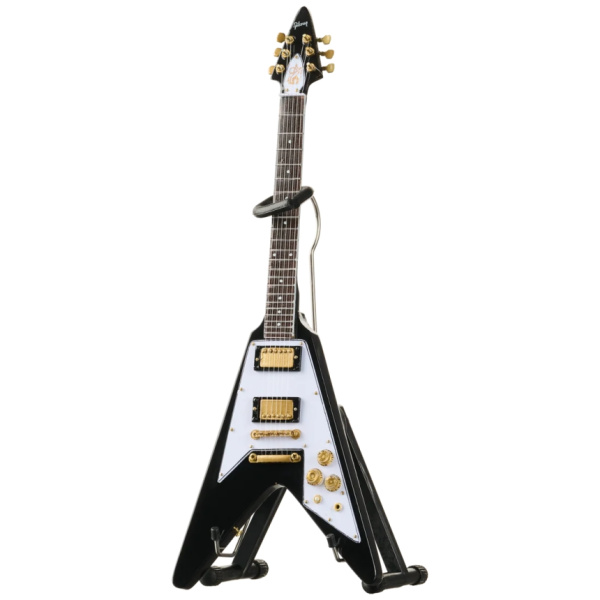Gibson AXE HEAVEN Tom Petty Flying V Mini Guitar, Graphite Metallic