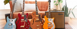 Epiphone 150 aniversario Crestwood Custom, Wilshire, Sheraton y Zephyhr DeLuxe Regent con pastillas Gibson