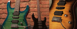 Charvel MJ DK24 HSH 2PT W, 3 modelos con cuerpo de caoba y mástil de wengué fabricados en Japón