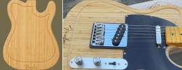 De la cocina al escenario: convierten una tabla de cortar Fender en una Telecaster funcional