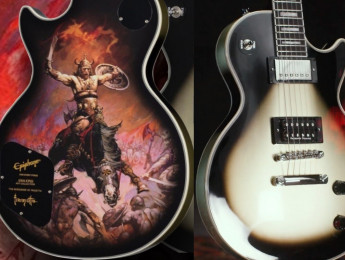 Epiphone Adam Jones Les Paul Custom Art Collection “The Berserker” con dibujo exclusivo