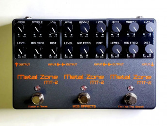 Alguien ha construido un triple pedal Metal Zone MT-2 ¿Ganancia elevada al cubo?
