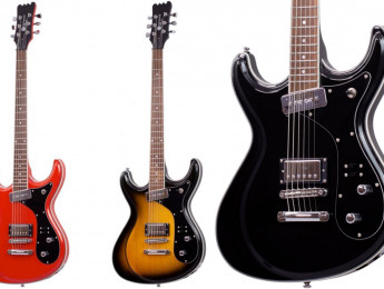 Eastwood Sidejack Baritone Plus, guitarra barítono estilo Mosrite, ahora con humbucker en puente