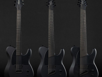 Schecter Black Ops, guitarras de 6, 7 y 8 cuerdas multiescala, con una humbucker Fishman Fluence Open Core