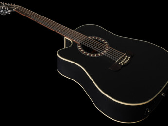 Harley Benton CLD-10SCE-12BKS LH, una electro-acústica de 12 cuerdas para zurdos