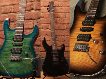 Charvel MJ DK24 HSH 2PT W, 3 modelos con cuerpo de caoba y mástil de wengué fabricados en Japón