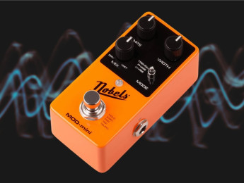 Nobels MOD-mini: pedal de modulación estéreo con efectos de Tremolo, Phaser, y U-Vibe, y Tap Tempo