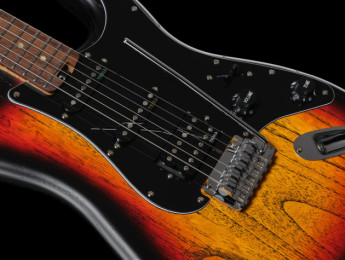 Harley Benton añade cuerpo de fresno y acabados Sandblasted en relieve a la serie ST-Modern Plus HSS