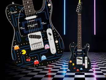 La Fender x PAC-MAN Player II Telecaster se viste con la estética del mítico juego arcade del comecocos
