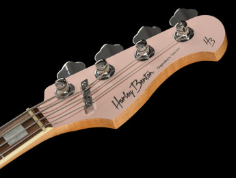Harley Benton MV-4JB BassTheWorld Signature en Shell Pink, una versión más asequible del modelo de Gregor Fris