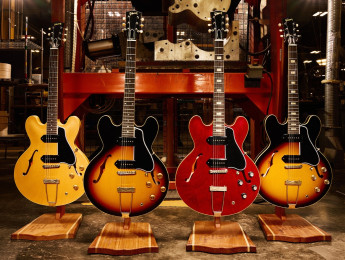 Tras 8 años de ausencia, Gibson reedita las ES-330 1959 y 1962 de cuerpo hueco y pastillas P-90 Dogear