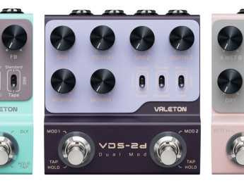 Valeton VDS: los nuevos pedales de modulación, delay y pitch shifting con "doble procesamiento"