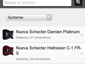 Nueva web móvil de Guitarristas
