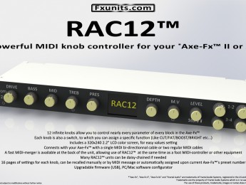 RAC12, controlador MIDI intuitivo para Axe-FX