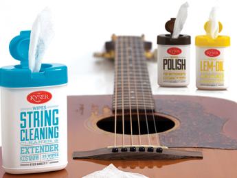 Kyser presenta unas toallitas de mantenimiento para la guitarra