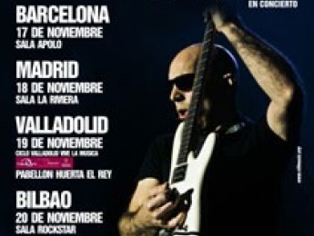 Se acercan los conciertos de Joe Satriani en España