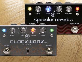 Specular Reverb y Clockwork Delay V3: Gfi System renueva sus pedales de reverberación y eco