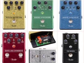 Fender presenta 5 pedales de Buffer, Compresor, Overdrive, Delay y Reverb