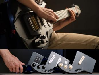 The Boaz One, una guitarra modular de plástico reciclado del océano con pastillas intercambiables