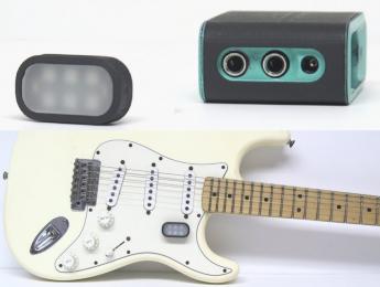 Airpatch, un bucle de efectos inalámbrico con un control remoto que se adhiere a la guitarra