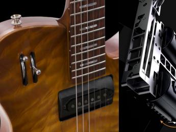 Gyrock: Guitarra con 6 pastillas montadas en cilindros giratorios para alternar entre ellas