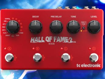 TC Electronic Hall Of Fame 2 X4 Reverb con pulsadores sensibles a la presión y 10 algoritmos