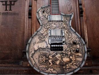 El luthier James Hutchinson convierte la ESP de Gary Holt en la deidad medieval Baphomet