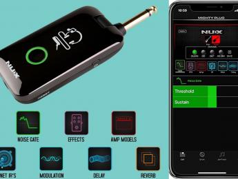 Nux Mighty Plug, amplificador de auriculares con multiefectos, Bluetooth, IRs, ritmos e interfaz USB