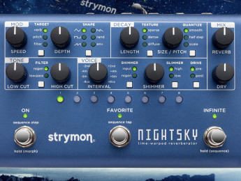 Strymon NightSky, sofisticado pedal de reverb con filtros y secuenciador