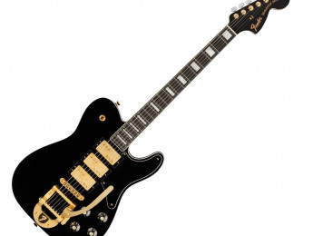 Fender Parallel Universe II Troublemaker Tele Deluxe Bigsby, una Telecaster Black Beauty