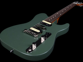 Godin Radium Matte Green, una mezcla de Tele, Strat y Les Paul con 9 combinaciones de pastillas